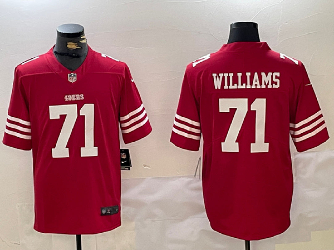 San Francisco 49ers Trent Williams #71 red Jersey
