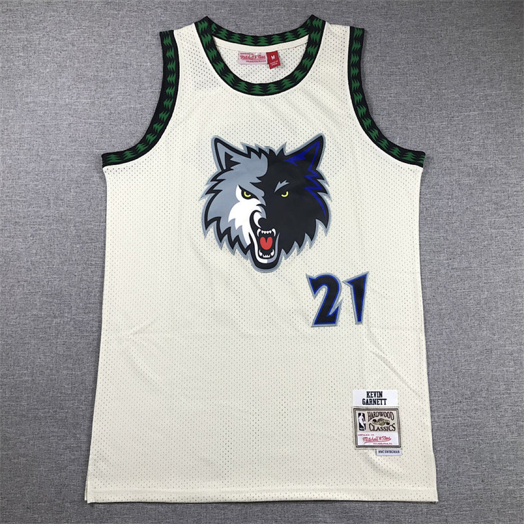 Kevin Garnett #21 Minnesota Timberwolves  Retro Throwback Embroidered Jersey
