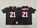 Youth Deion Sanders Atlanta Falcons#21 Black Retro Embroidered Jersey