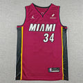 Miami Heat Giannis Antetokounmpo #34 Red Jersey – Embroidered