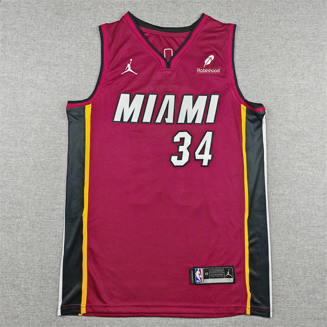 Miami Heat Giannis Antetokounmpo #34 Red Jersey – Embroidered