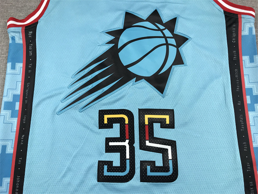 Kevin Durant#35 Phoenix Suns Blue City Edition Swingman Embroidered Jersey