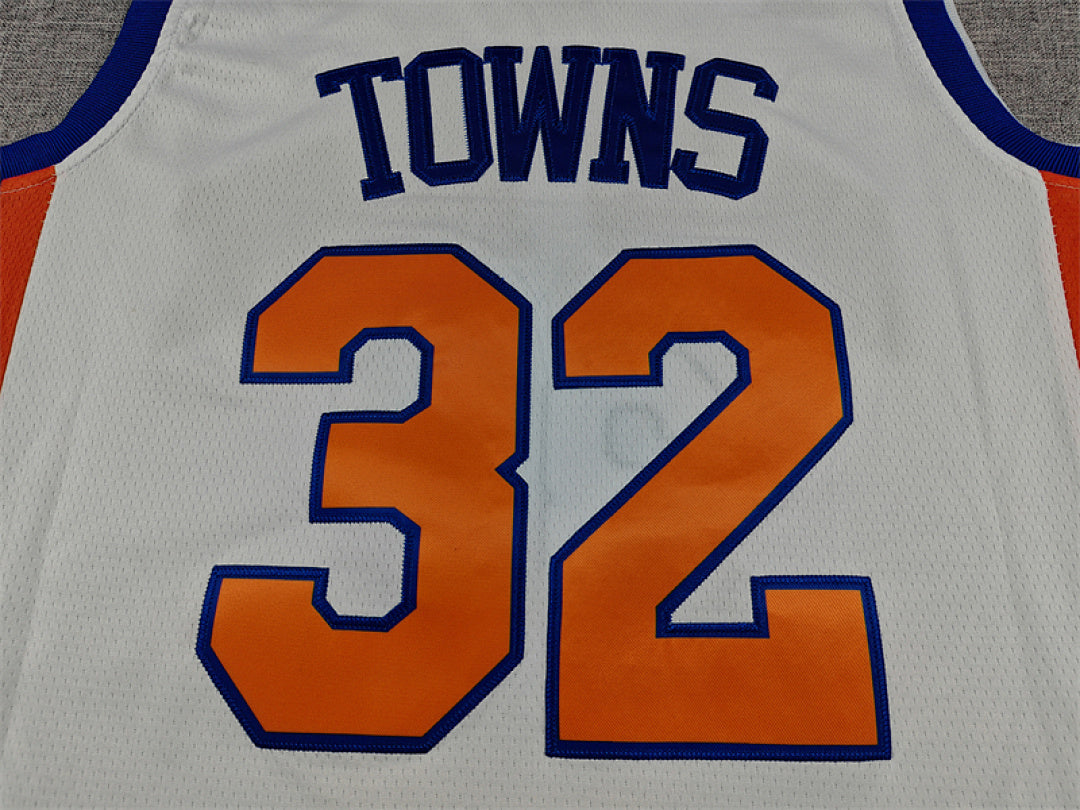 Karl-Anthony Towns#32 New York Knicks 2026 White City Edition Swingman Embroidered Jersey