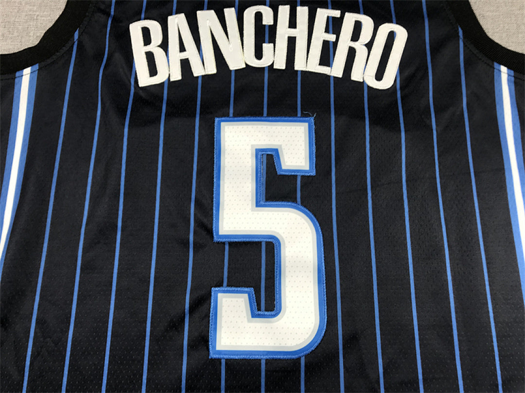 Paolo Banchero#5 Orlando Magic Black City Edition Swingman Embroidered Jersey