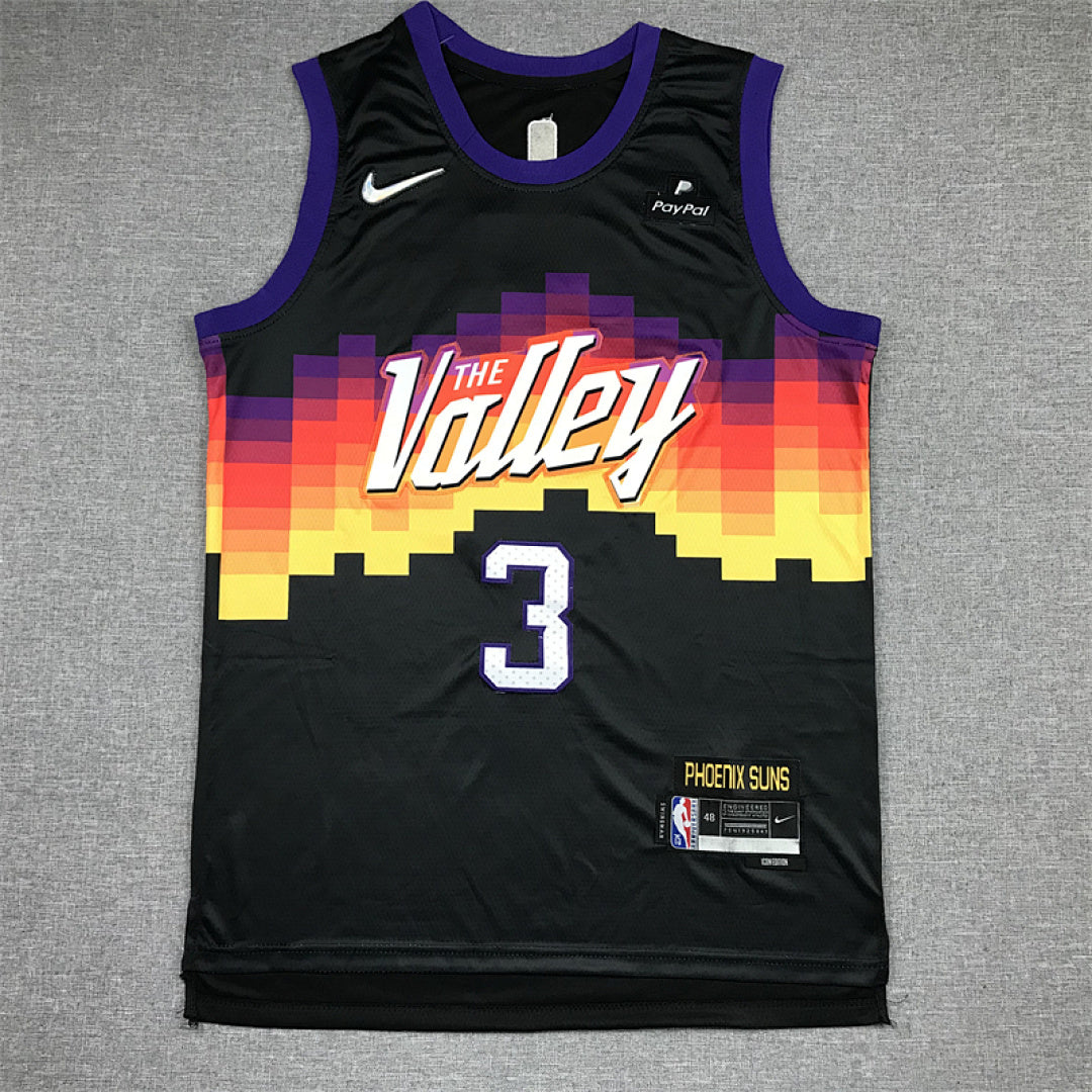 Chris Paul #3 Phoenix Suns Black 75th Anniversary Patch City Edition Swingman Embroidered Jersey