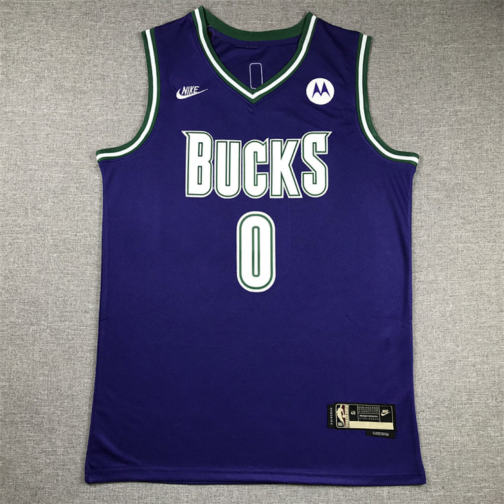 Damian Lillard# 0 Milwaukee Bucks City Edition Swingman Embroidered Jersey