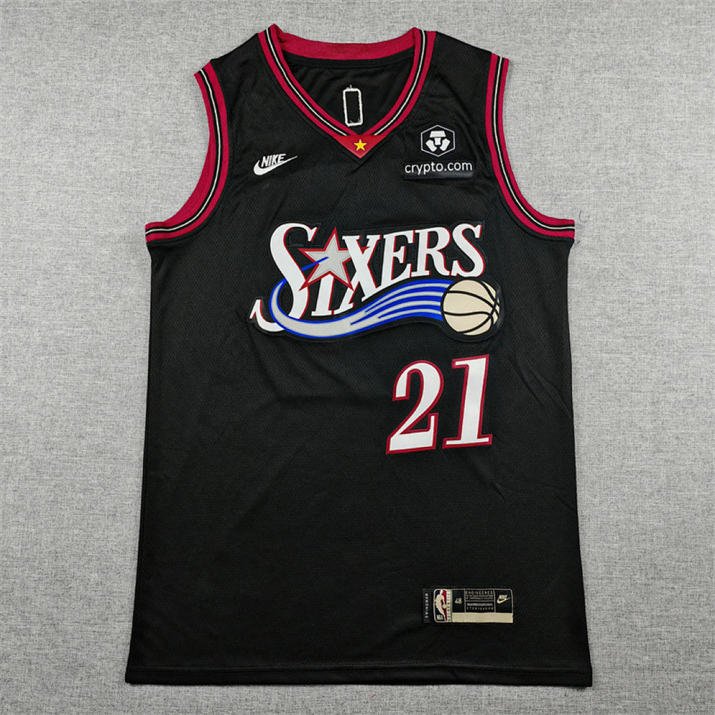 Joel Embiid #21 Philadelphia 76ers 2026 Black City Edition Swingman Embroidered Jersey
