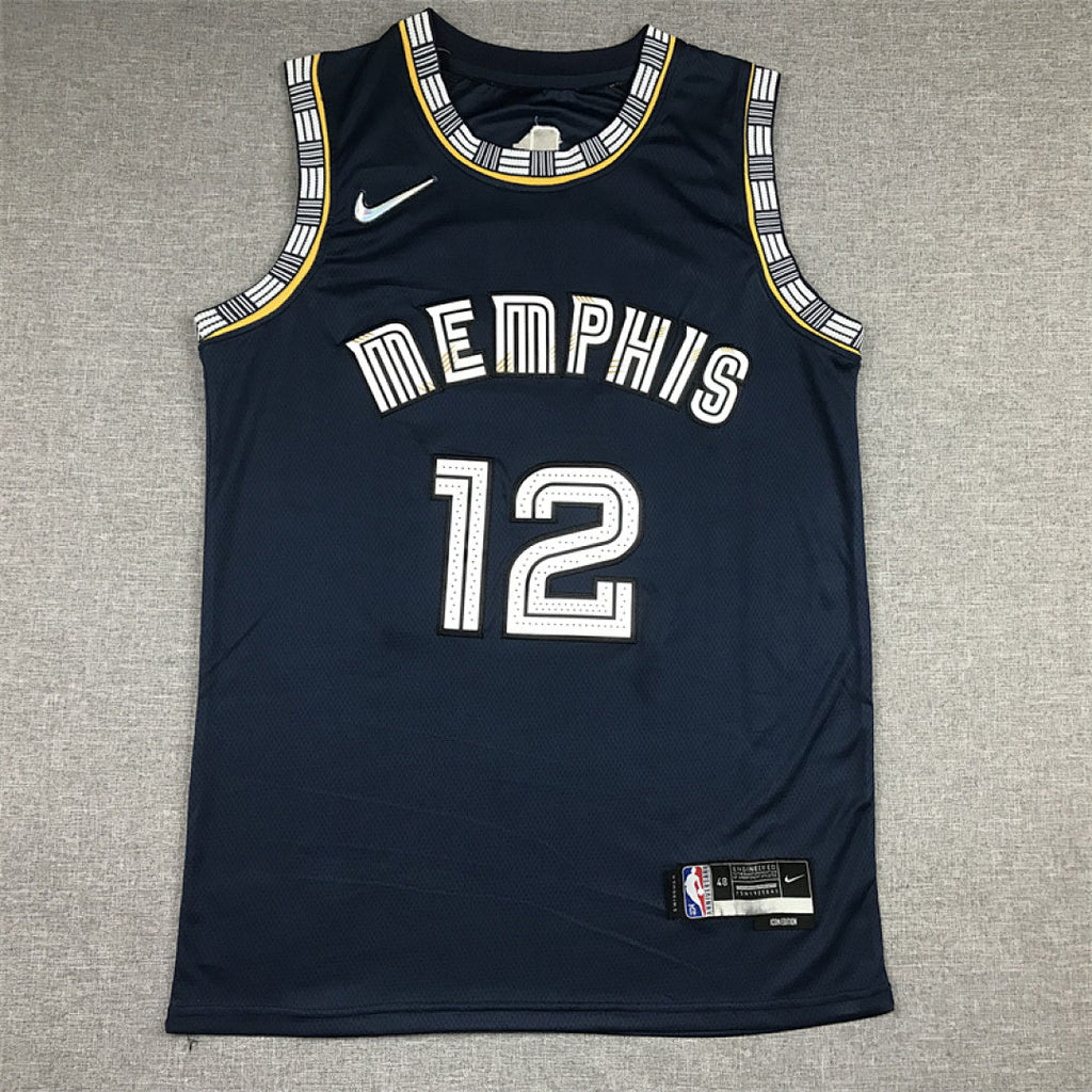 Ja Morant# 12 Memphis Grizzlies 2022 City Edition Swingman Embroidered Jersey