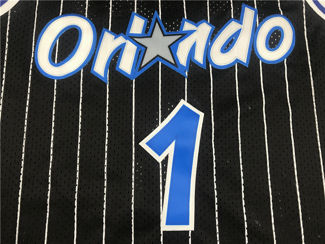 Anfernee  Hardaway#1 Orlando Magic 1993-94 Hardaway Black Edition  Embroidered Jersey