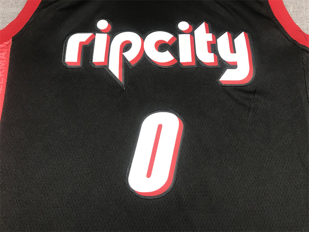 Damian Lillard #0 Portland Trail Blazers Black City Edition Swingman Embroidered Jersey