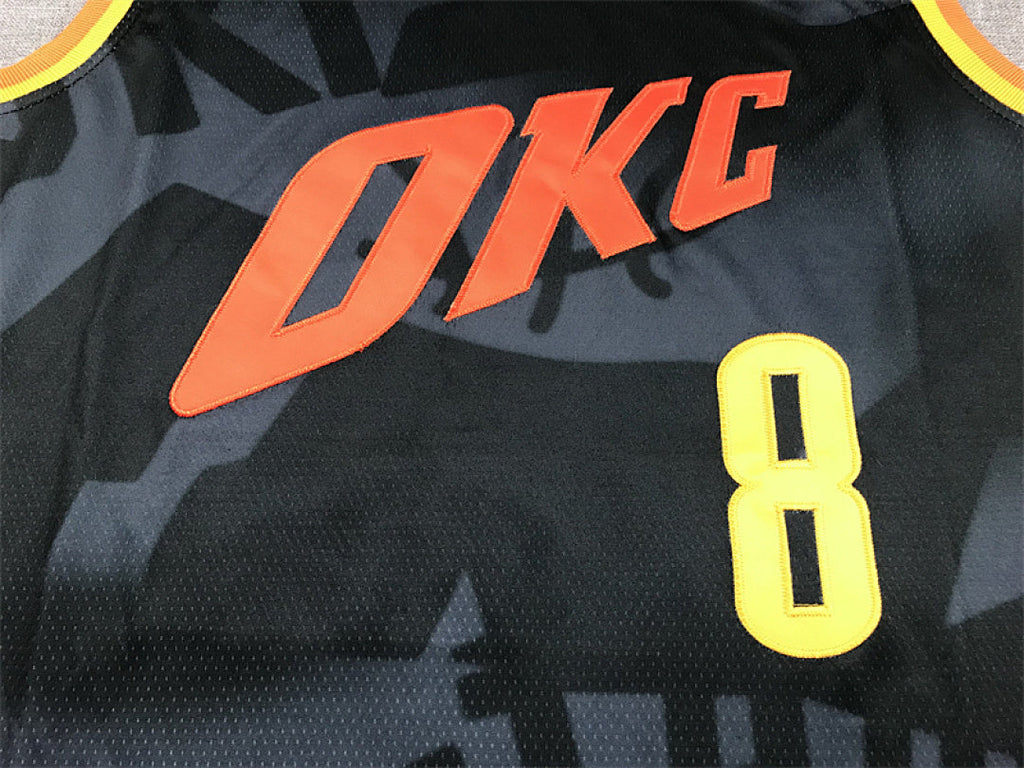 Jalen Williams#8 Oklahoma City Thunder 2024 Black City Edition Swingman Embroidered Jersey