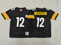 Youth Terry Bradshaw#12 Pittsburgh Steelers Black Vintage Throwback Jersey