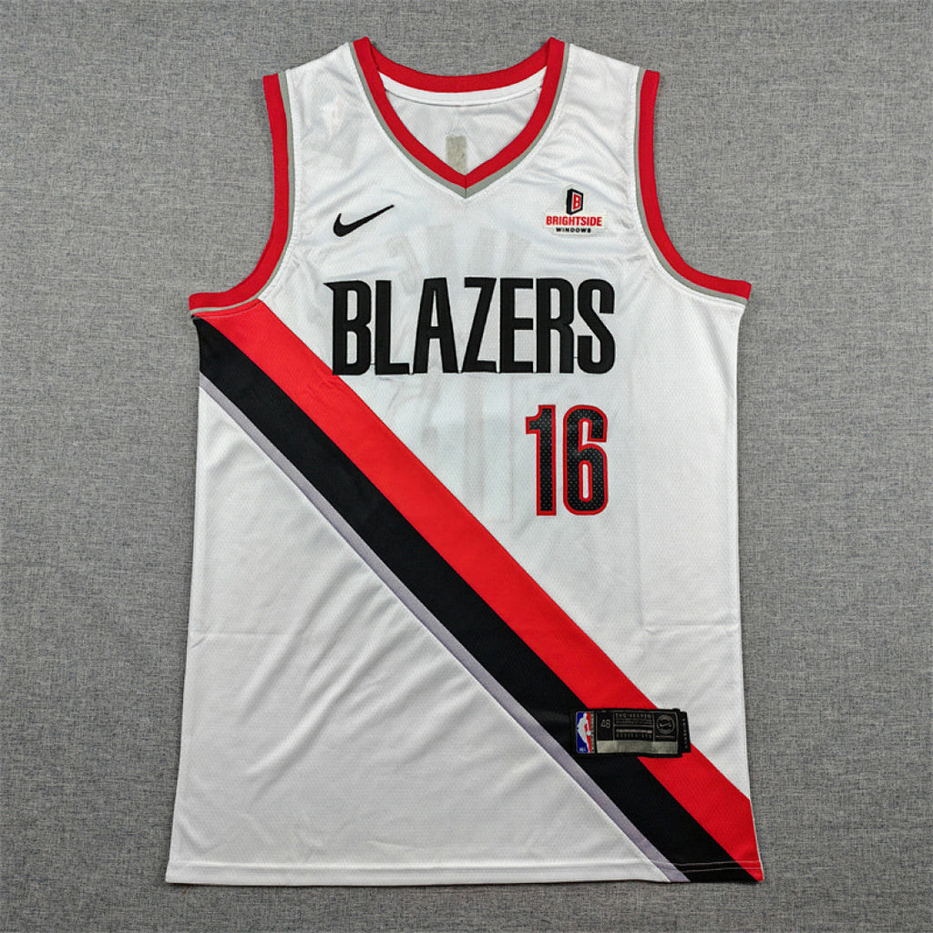 Yang Hansen#16 Portland Trail Blazers White City Edition Swingman Embroidered Jersey