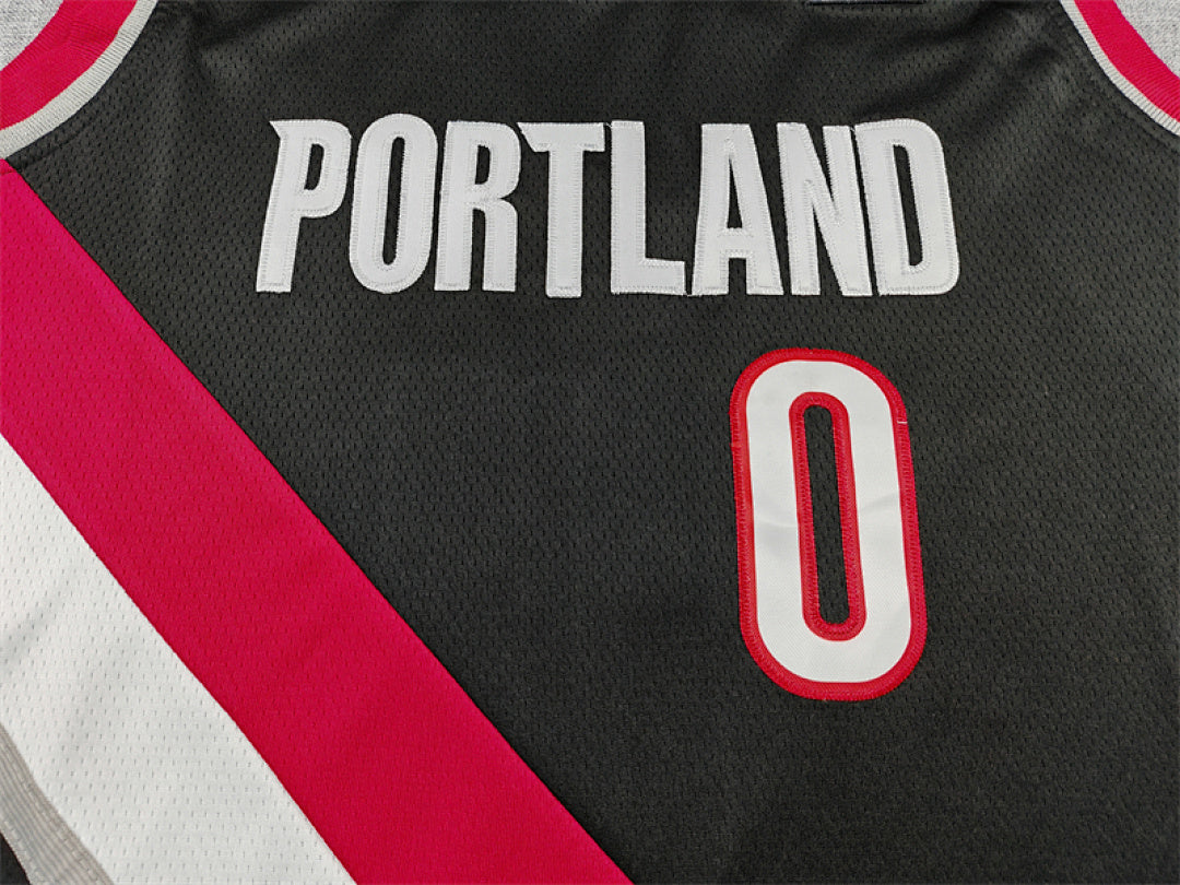 Damian Lillard #0 Portland Trail Blazers Black City Edition Swingman Embroidered Jersey