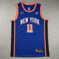 Jalen Brunson#11 New York Knicks Blue City Edition Swingman Embroidered Jersey