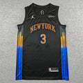Josh Hart#3 New York Knicks 2026 Black Statement Edition  Embroidered Jersey