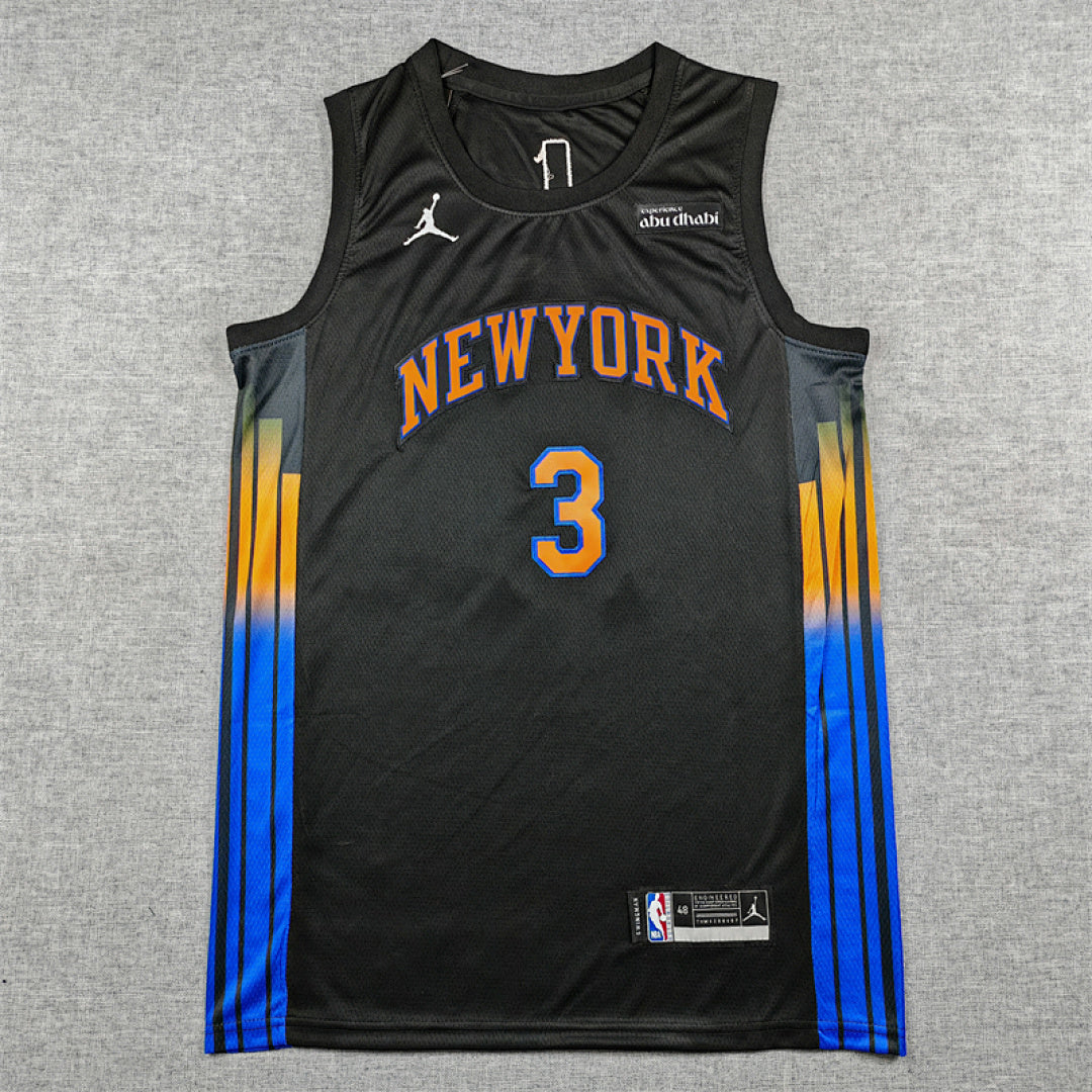 Josh Hart#3 New York Knicks 2026 Black Statement Edition  Embroidered Jersey