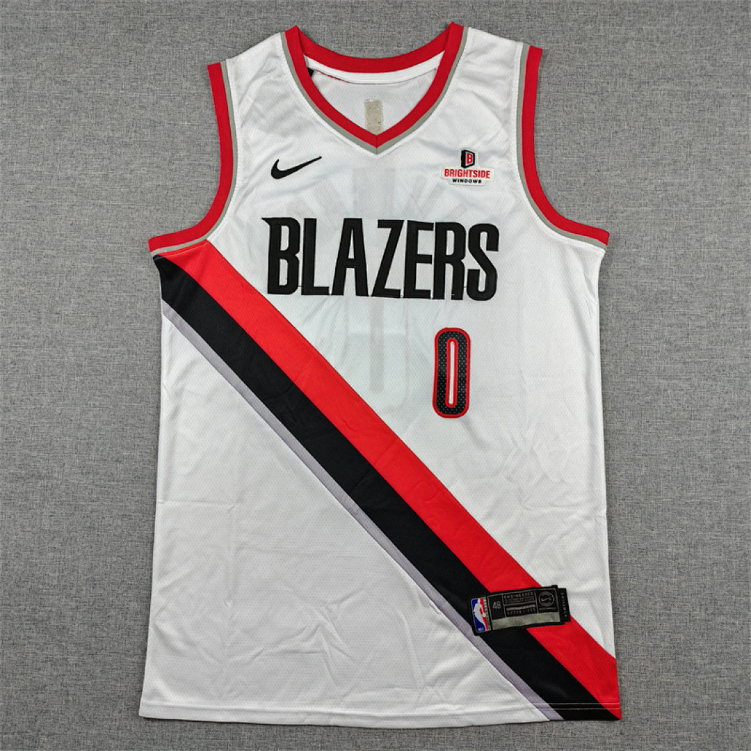 Damian Lillard #0 Portland Trail Blazers White City Edition Swingman Embroidered Jersey