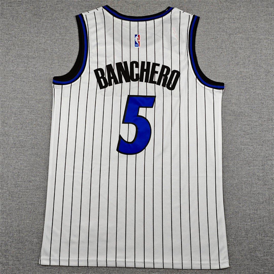 Paolo Banchero#5 Orlando Magic White City Edition Swingman Embroidered Jersey