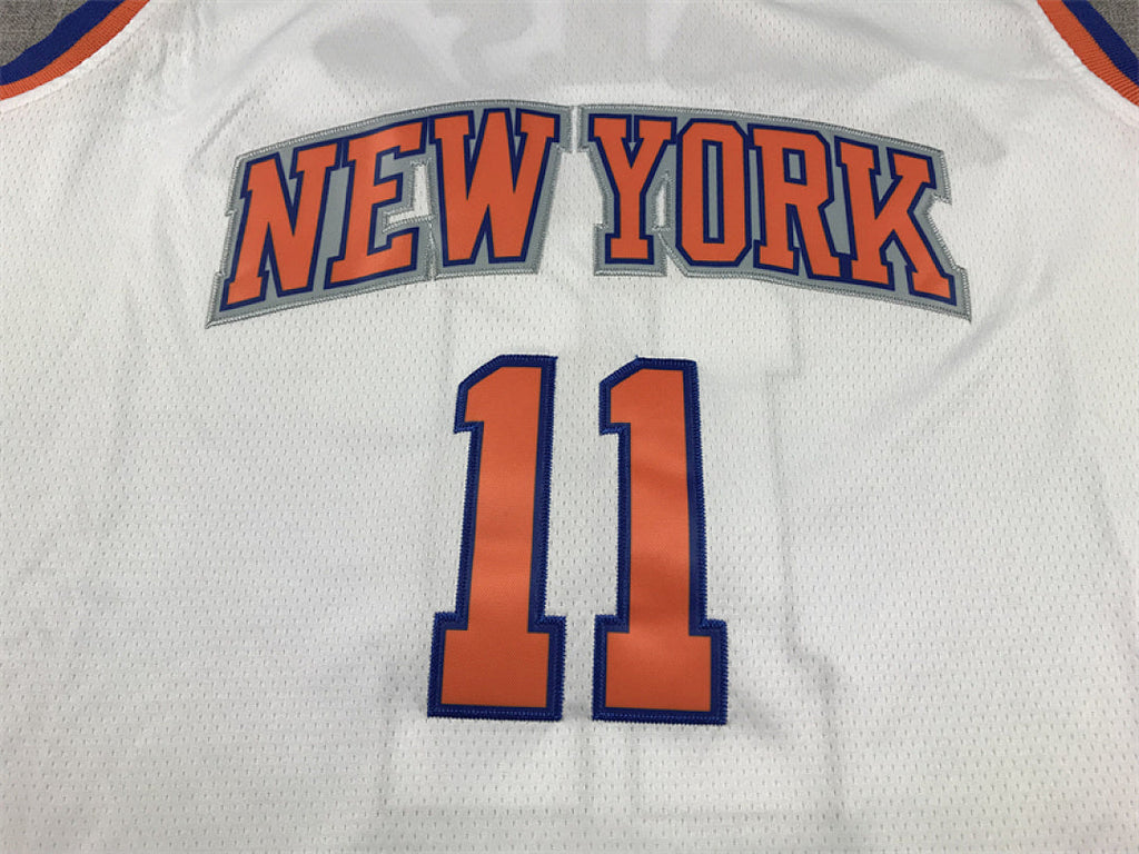 Jalen Brunson#11 New York Knicks White City Edition Swingman Embroidered Jersey