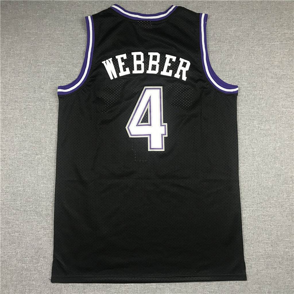 Chris Webber #4 Sacramento Kings 1998-99 Throwback Embroidered Jersey