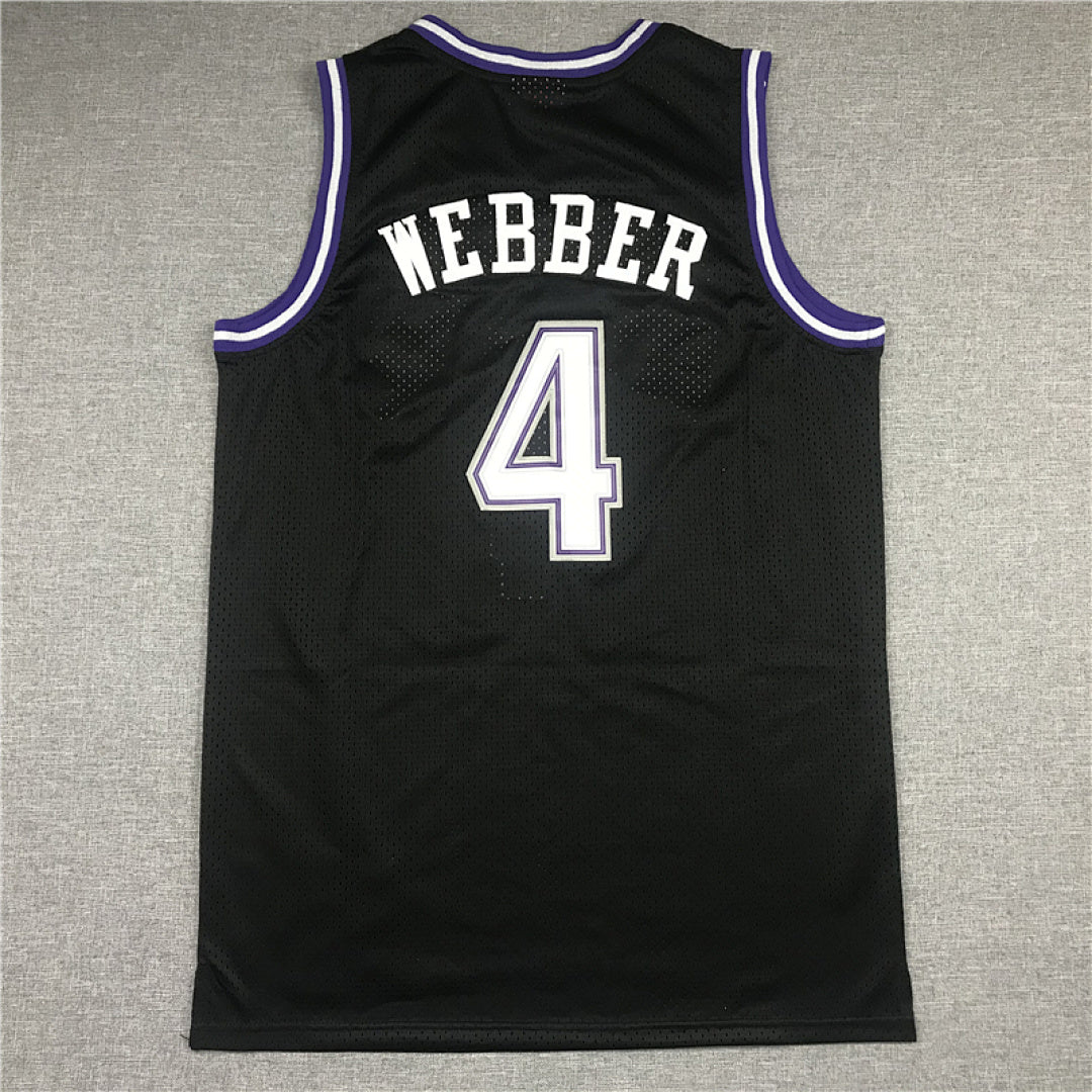 Chris Webber #4 Sacramento Kings 1998-99 Throwback Embroidered Jersey
