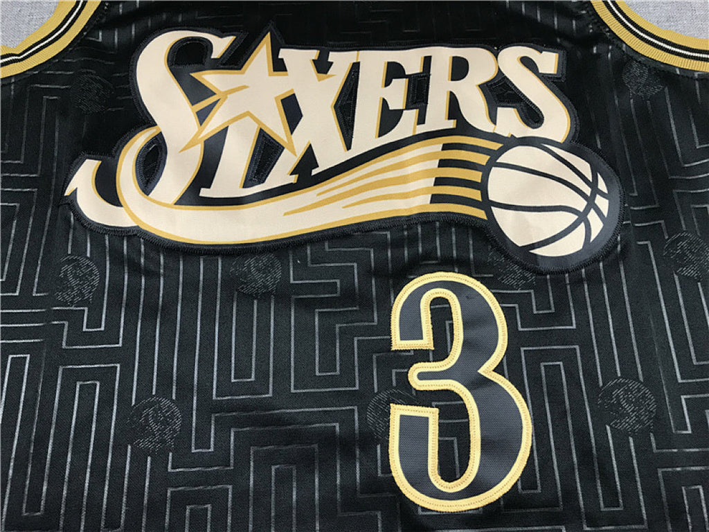 Allen Ezail Iverson #3 Philadelphia 76ers 2000-01 (Year of the Rat Limited Edition) Throwback Embroidered Jersey