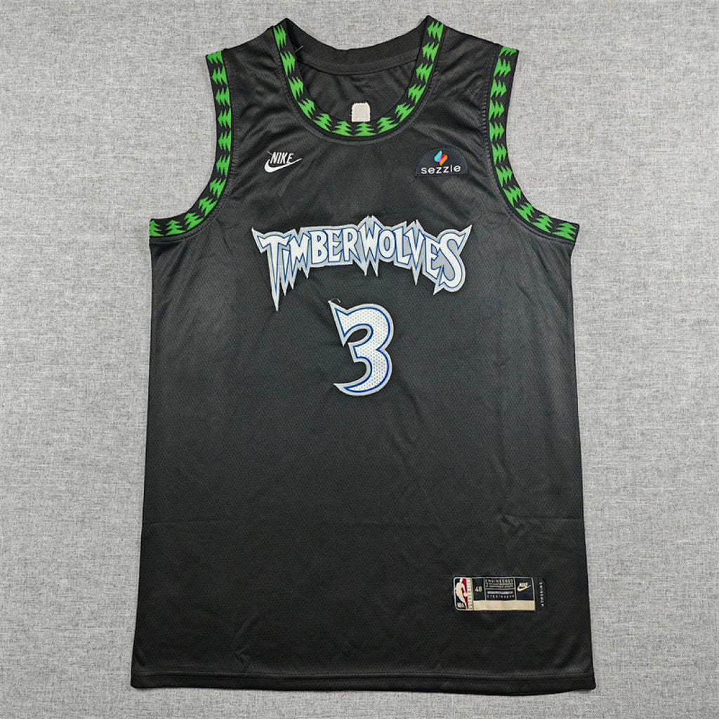 Jaden McDaniels #3 Minnesota Timberwolves 2026 Black City Edition Swingman Embroidered Jersey