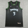 Jaden McDaniels #3 Minnesota Timberwolves 2026 Black City Edition Swingman Embroidered Jersey
