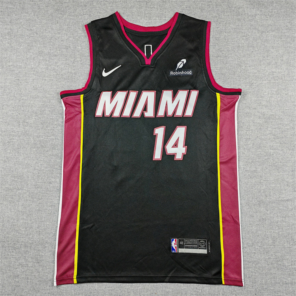 Tyler Herro# 14 Miami Heat White Black City Edition Swingman Embroidered Jersey