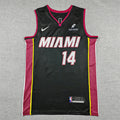Tyler Herro# 14 Miami Heat White Black City Edition Swingman Embroidered Jersey
