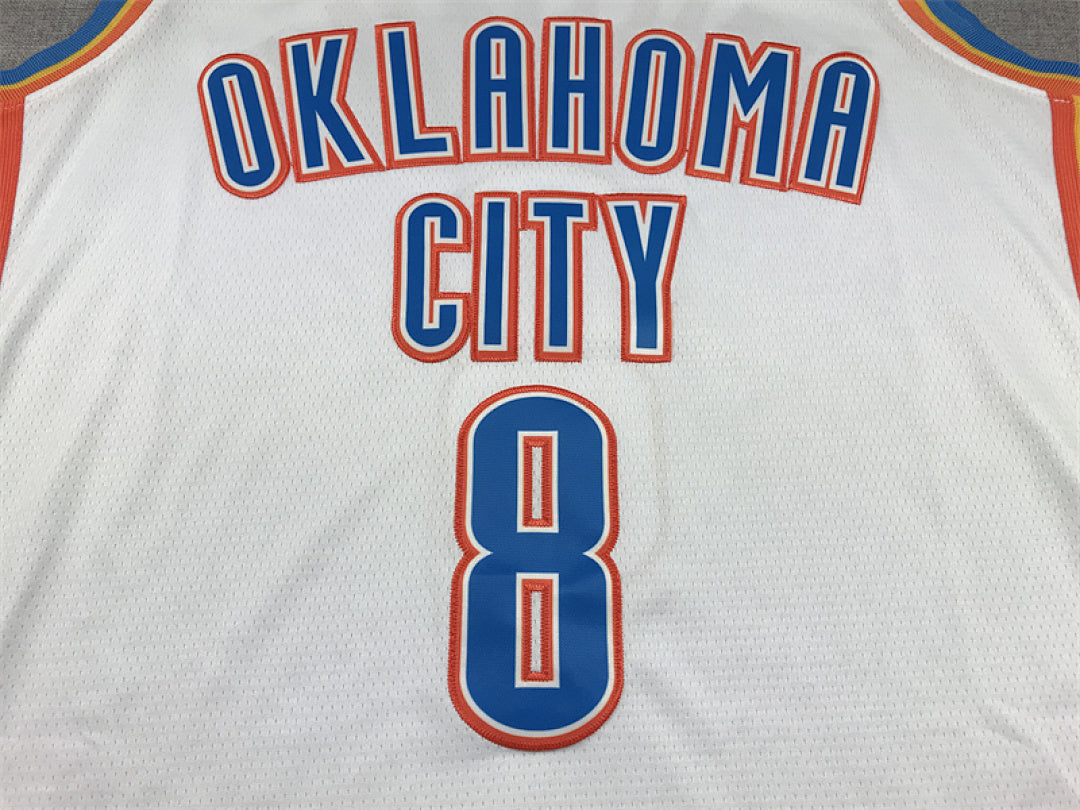 Jalen Williams#8 Oklahoma City Thunder White City Edition Swingman Embroidered Jersey
