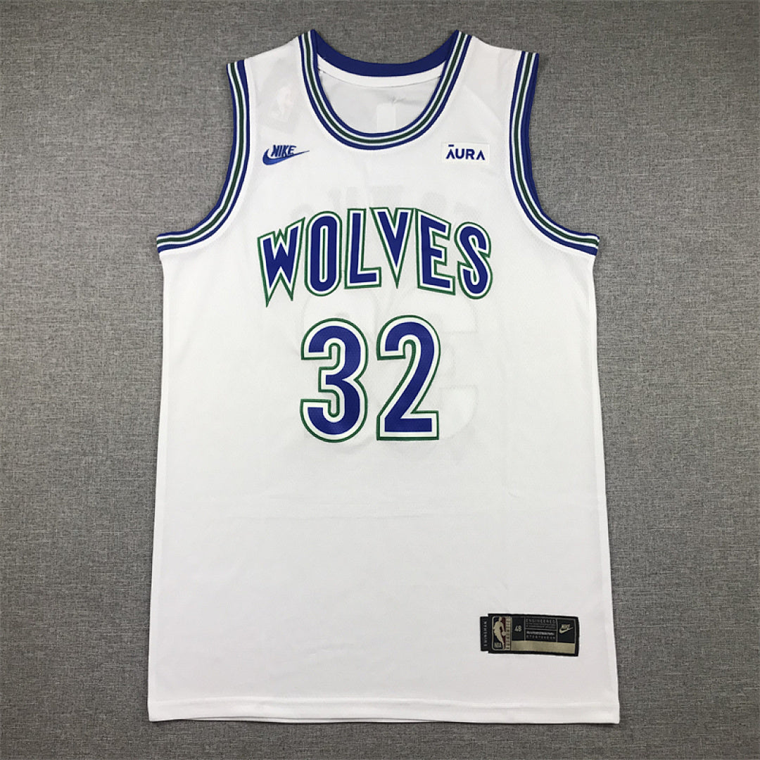 Karl-Anthony Towns #32 Minnesota Timberwolves White City Edition Swingman Embroidered Jersey