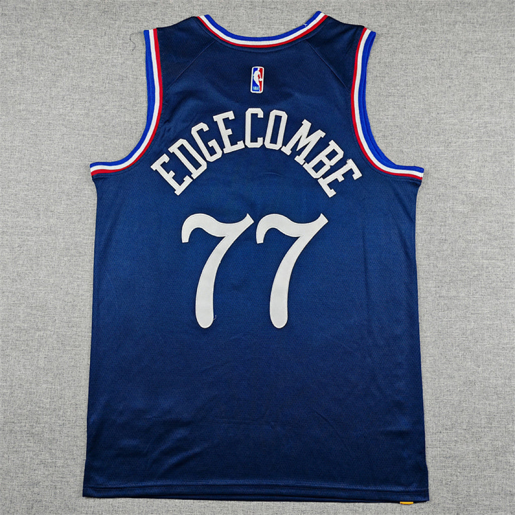V. J. Edgecombe #77 Philadelphia 76ers Navy Blue City Edition Swingman Embroidered Jersey
