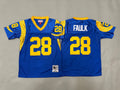 Youth Marshall Faulk #28 Los Angeles Rams Vintage Throwback Jersey