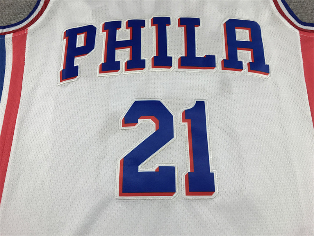 Joel Embiid #21 Philadelphia 76ers White City Edition Swingman Embroidered Jersey