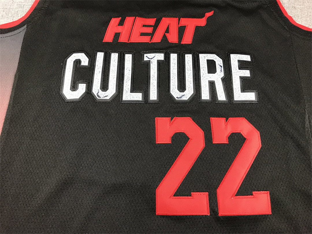 Jimmy Butler# 22 Miami Heat 2024 Black City Edition Swingman Embroidered Jersey