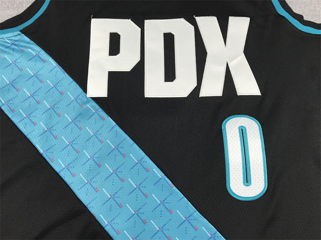 Damian  Lillard#0 Portland Trail Blazers City Edition Swingman Embroidered Jersey