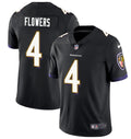 Zay Flowers #4 Baltimore Ravens black Jersey