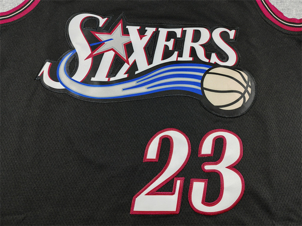Philadelphia 76ers LeBron James #23 Black Jersey – Embroidered