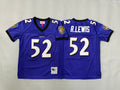 Youth Ray Lewis Baltimore Ravens #52 Purple Retro Embroidered Jersey