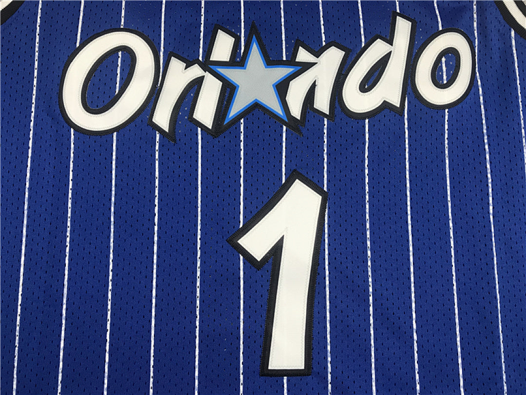 Anfernee Hardaway#1 Orlando Magic 1993-94 Hardaway Blue  Edition  Embroidered Jersey