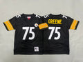 Youth Joe Greene#75 Pittsburgh Steelers  Black Vintage Throwback Jersey