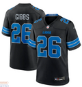 Jahmyr Gibbs #26 Detroit Lions black Jersey