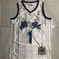 Tracy McGrady #1 Orlando Magic 2000-01 White Thorwback Embroidered Jersey