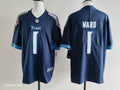 Tennessee Titans Cameron Ward #1 Navy Blue Jersey