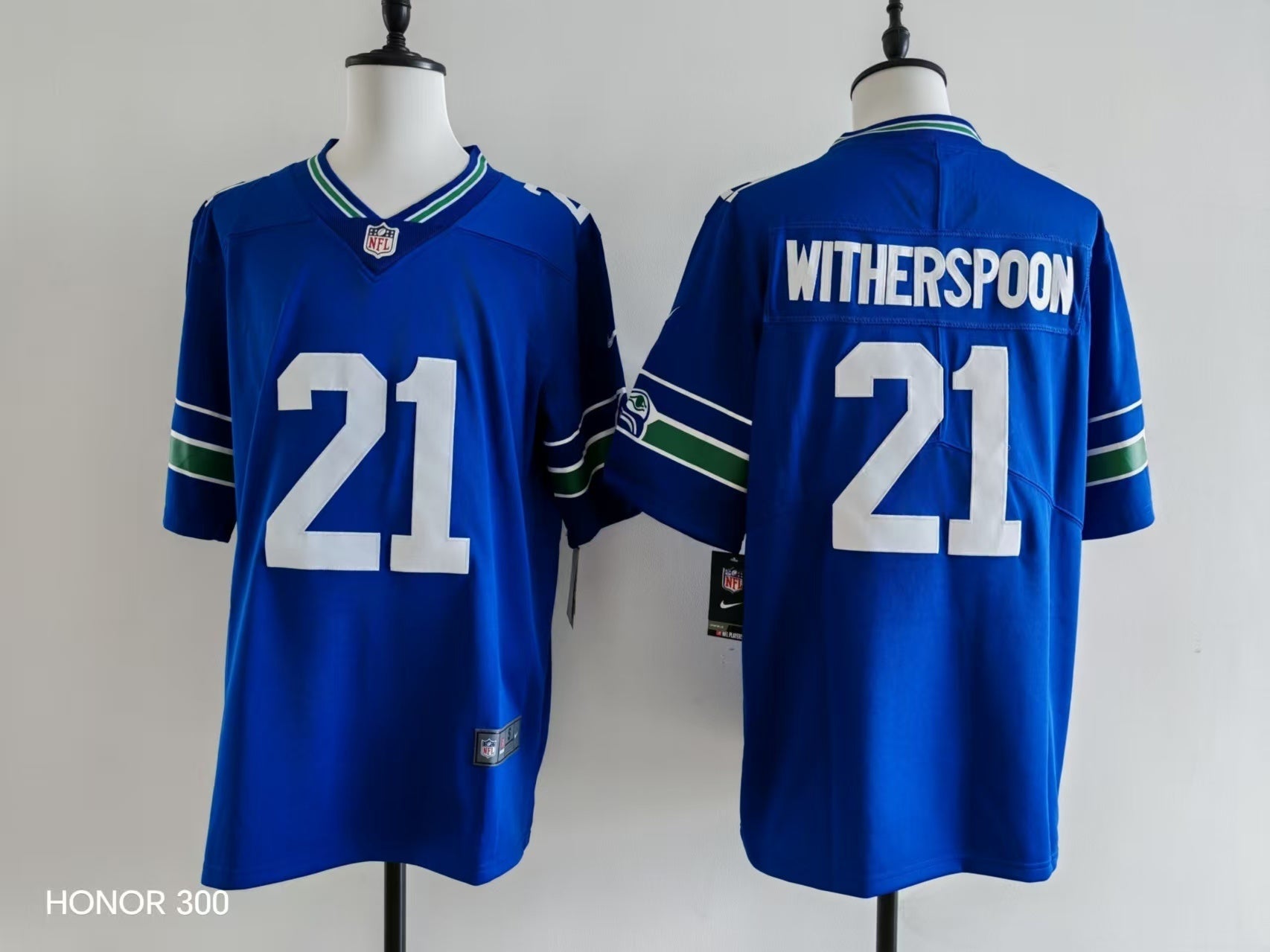 Seattle Seahawks Devon Witherspoon #21 blue Jersey