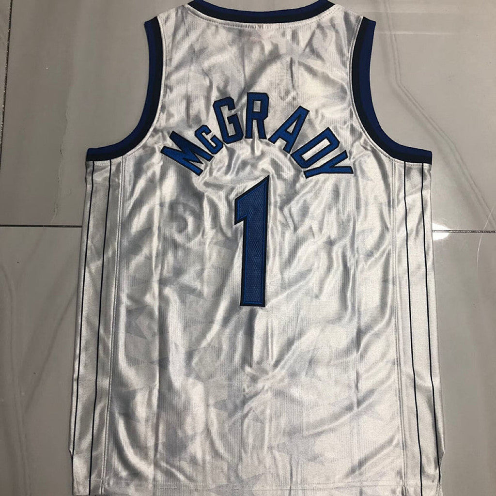 Tracy McGrady #1 Orlando Magic 2000-01 White Thorwback Embroidered Jersey