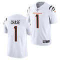Ja'Marr Chase#1 Cincinnati Bengals White Jersey