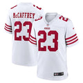 Christian McCaffrey #23 San Francisco 49ers White Jersey